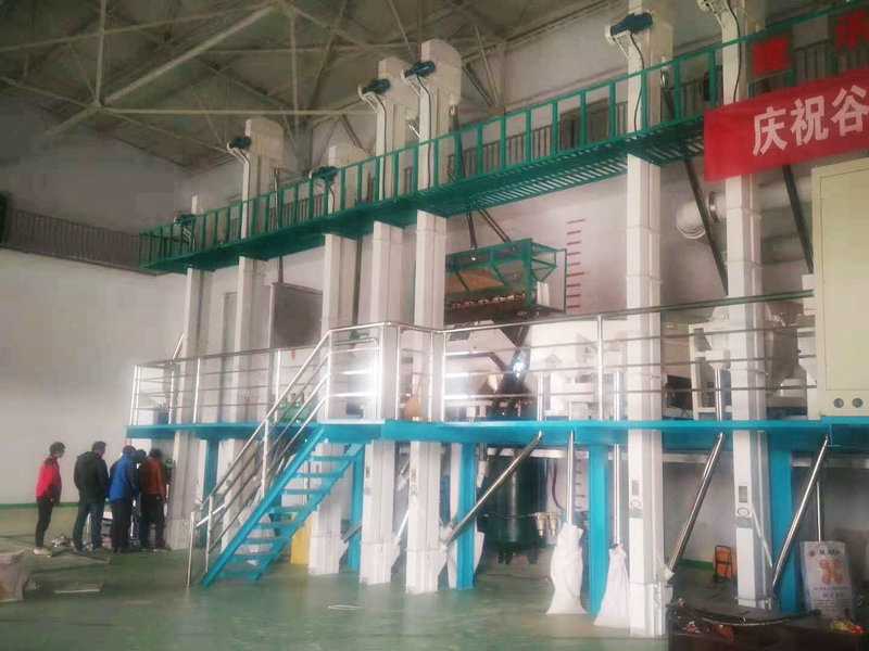 河北張家口固原日產30噸藜麥成套加工設備安裝完畢